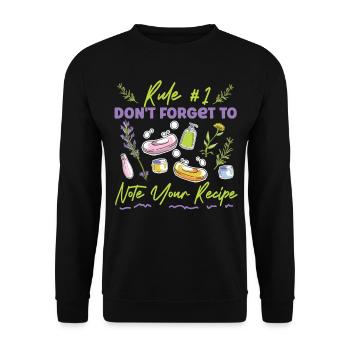 Soap Making Crafting Rule #1 Don't - Unisex Sweatshirt - black - Front - Alina (178cm) & Michal (187cm)