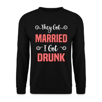 JGA Mariage Mariage Jungesellenabschied Party - Sweat-shirt Unisexe - noir - Devant - Alina (178cm) & Michal (187cm)