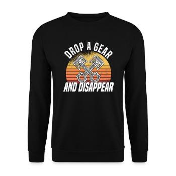 Rennfahrer Rennwagen Tuning Rennsport Motorsport - Unisex Pullover - Schwarz - Vorne - Alina (178cm) & Michal (187cm)