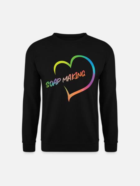 Soap Making Crafting Heart - Unisex Sweatshirt - black