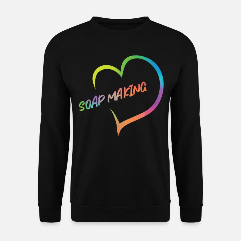 Soap Making Crafting Heart - Unisex Pullover - Schwarz