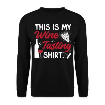 Sommelier Wine Drinking Tasting - Unisex Pullover - Schwarz - Vorne - Alina (178cm) & Michal (187cm)