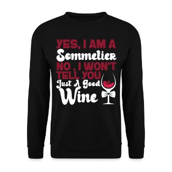 Dégustation de vin de sommelier - Sweat-shirt Unisexe - noir - Devant - Alina (178cm) & Michal (187cm)