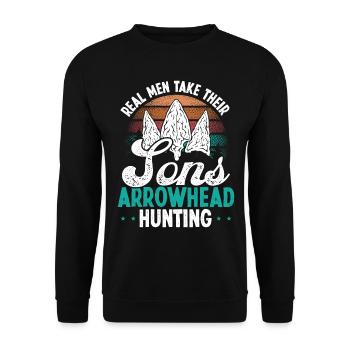 Arrowhead Hunting Artifact Collector Arrows - Unisex Pullover - Schwarz - Vorne - Alina (178cm) & Michal (187cm)