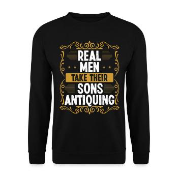 Collection d’antiquités Wax Treasure Hunter - Sweat-shirt Unisexe - noir - Devant - Alina (178cm) & Michal (187cm)