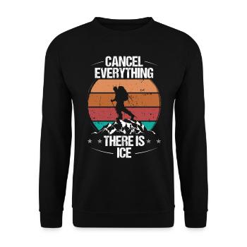 Ice Cancel Everything there is Vintage Ice Climber - Unisex Pullover - Schwarz - Vorne - Alina (178cm) & Michal (187cm)