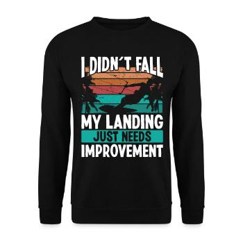 Kiteboarder Landings besoin d’amélioration Kite - Sweat-shirt Unisexe - noir - Devant - Alina (178cm) & Michal (187cm)
