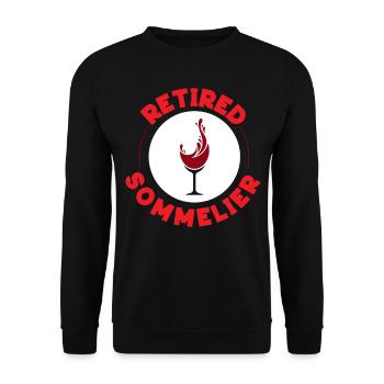 Sommelier Wine Drinking Tasting - Unisex Sweatshirt - black - Front - Alina (178cm) & Michal (187cm)