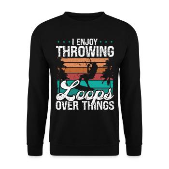 Kiteboarder throwing Loops Kite Kiteboarding - Unisex Pullover - Schwarz - Vorne - Alina (178cm) & Michal (187cm)