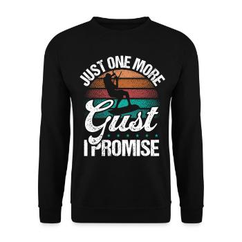 Just one more Gust I promise Kiteboarder Kite - Unisex Sweatshirt - black - Front - Alina (178cm) & Michal (187cm)