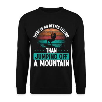 Kiteboarder Sauter d’un cerf-volant vintage de montagne - Sweat-shirt Unisexe - noir - Devant - Alina (178cm) & Michal (187cm)
