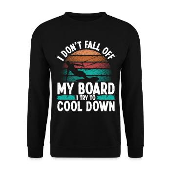 I don't fall down Funny Kiteboarder Vintage KiteI d - Unisex Sweatshirt - black - Front - Alina (178cm) & Michal (187cm)