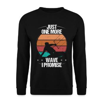 Just one more Wave I promise Kiteboarder Kite - Unisex Sweatshirt - black - Front - Alina (178cm) & Michal (187cm)