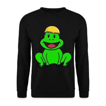 Craftsmen Construction Sites Frog Safety Helmet Chief Toad - Unisex Sweatshirt - black - Front - Alina (178cm) & Michal (187cm)