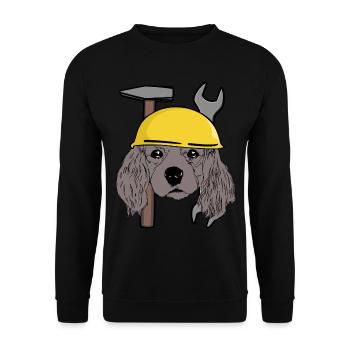 Dog Head Dog Safety Helmet Construction Site Commercial Child - Unisex Sweatshirt - black - Front - Alina (178cm) & Michal (187cm)