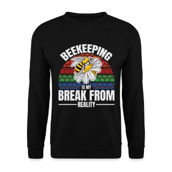 Bees honey bee beekeeper beekeeper gift - Unisex Sweatshirt - black - Front - Alina (178cm) & Michal (187cm)