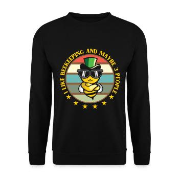 Bees honey bee beekeeper beekeeper gift - Unisex Sweatshirt - black - Front - Alina (178cm) & Michal (187cm)