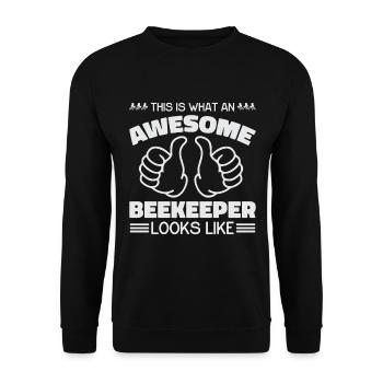 Bees honey bee beekeeper beekeeper gift - Unisex Sweatshirt - black - Front - Alina (178cm) & Michal (187cm)