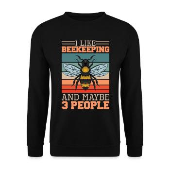 Bees honey bee beekeeper beekeeper gift - Unisex Sweatshirt - black - Front - Alina (178cm) & Michal (187cm)