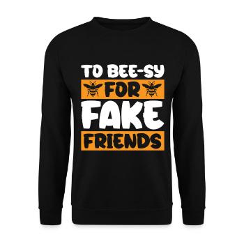 Bees honey bee beekeeper beekeeper gift - Unisex Sweatshirt - black - Front - Alina (178cm) & Michal (187cm)