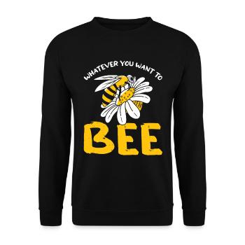 Bees honey bee beekeeper beekeeper gift - Unisex Sweatshirt - black - Front - Alina (178cm) & Michal (187cm)