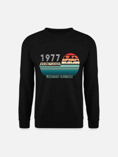 Vintage Anniversaire Anniversaire Rétro 1977 Limité - Sweat-shirt Unisexe - noir