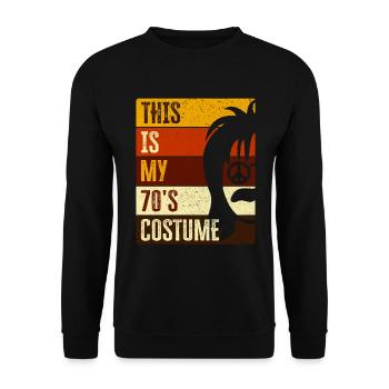 Costume de fête des années 70 seventies 1970 - Sweat-shirt Unisexe - noir - Devant - Alina (178cm) & Michal (187cm)