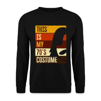 Costume de fête des années 70 seventies 1970 - Sweat-shirt Unisexe - noir - Devant - Alina (178cm) & Michal (187cm)