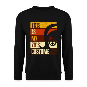 Costume de fête des années 70 seventies 1970 - Sweat-shirt Unisexe - noir - Devant - Alina (178cm) & Michal (187cm)