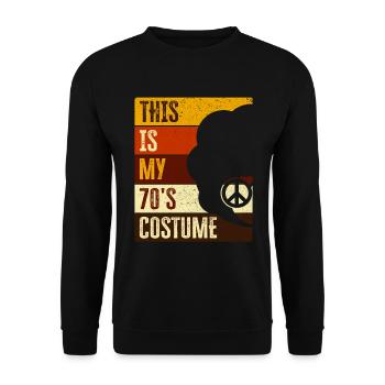 Costume de fête des années 70 seventies 1970 - Sweat-shirt Unisexe - noir - Devant - Alina (178cm) & Michal (187cm)