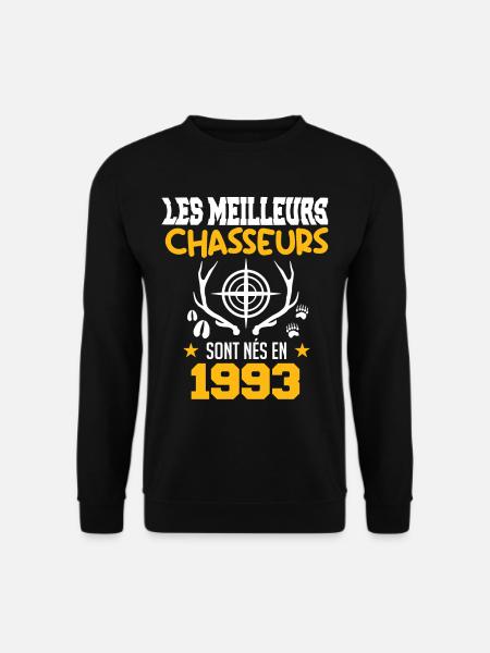 Chasseur | Anniversaire chasseur 1993 - Sweat-shirt Unisexe - noir