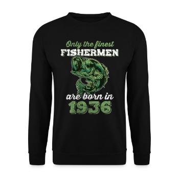 Legendär 86 Jahre alt Geschenk zum 86. Geburtstag - Unisex Pullover - Schwarz - Vorne - Alina (178cm) & Michal (187cm)