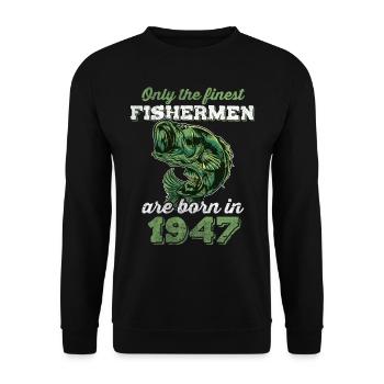 Legendär 75 Jahre alt Geschenk zum 75. Geburtstag - Unisex Pullover - Schwarz - Vorne - Alina (178cm) & Michal (187cm)