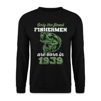 Legendär 83 Jahre alt Geschenk zum 83. Geburtstag - Unisex Pullover - Schwarz - Vorne - Alina (178cm) & Michal (187cm)