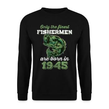 Legendär 77 Jahre alt Geschenk zum 77. Geburtstag - Unisex Pullover - Schwarz - Vorne - Alina (178cm) & Michal (187cm)