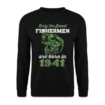 Legendär 81 Jahre alt Geschenk zum 81. Geburtstag - Unisex Pullover - Schwarz - Vorne - Alina (178cm) & Michal (187cm)