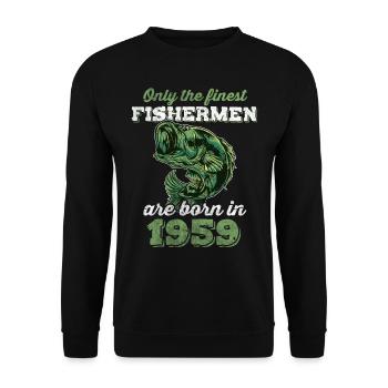Legendär 63 Jahre alt Geschenk zum 63. Geburtstag - Unisex Pullover - Schwarz - Vorne - Alina (178cm) & Michal (187cm)