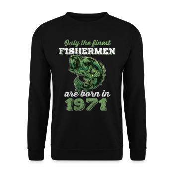 Legendär 51 Jahre alt Geschenk zum 51. Geburtstag - Unisex Pullover - Schwarz - Vorne - Alina (178cm) & Michal (187cm)