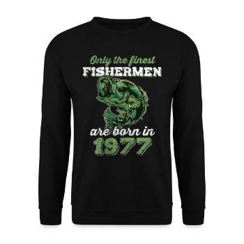 Legendär 45 Jahre alt Geschenk zum 45. Geburtstag - Unisex Pullover - Schwarz - Vorne - Alina (178cm) & Michal (187cm)