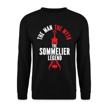 Dégustation de vin de sommelier - Sweat-shirt Unisexe - noir - Devant - Alina (178cm) & Michal (187cm)