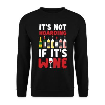 Sommelier Wine Drinking Tasting - Unisex Pullover - Schwarz - Vorne - Alina (178cm) & Michal (187cm)