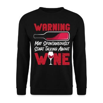 Sommelier Wine Drinking Tasting - Unisex Pullover - Schwarz - Vorne - Alina (178cm) & Michal (187cm)