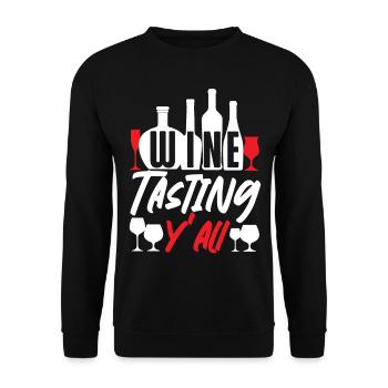 Sommelier Wine Drinking Tasting - Unisex Pullover - Schwarz - Vorne - Alina (178cm) & Michal (187cm)