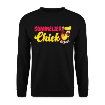 Sommelier Wine Drinking Tasting - Unisex Pullover - Schwarz - Vorne - Alina (178cm) & Michal (187cm)