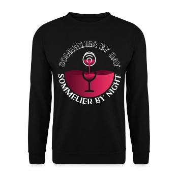 Sommelier Wine Drinking Tasting - Unisex Sweatshirt - black - Front - Alina (178cm) & Michal (187cm)