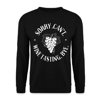 Sommelier Wine Drinking Tasting - Unisex Pullover - Schwarz - Vorne - Alina (178cm) & Michal (187cm)