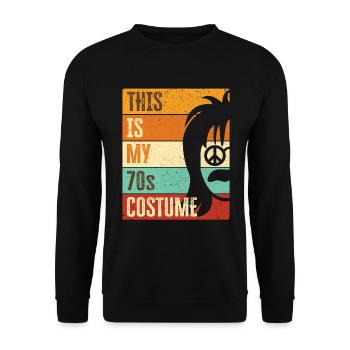 Costume de fête des années 70 seventies 1970 - Sweat-shirt Unisexe - noir - Devant - Alina (178cm) & Michal (187cm)