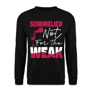 Sommelier Wine Drinking Tasting - Unisex Sweatshirt - black - Front - Alina (178cm) & Michal (187cm)