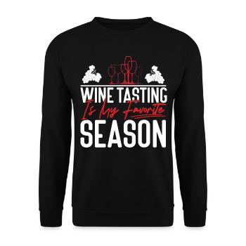 Sommelier Wine Drinking Tasting - Unisex Pullover - Schwarz - Vorne - Alina (178cm) & Michal (187cm)