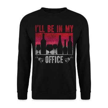 Sommelier Wine Drinking Tasting - Unisex Pullover - Schwarz - Vorne - Alina (178cm) & Michal (187cm)